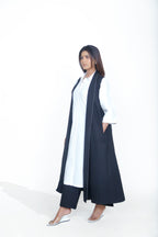 Side Placket Shirt Co-Ord Set of 3 with Sleeveless Embroidery Jacket