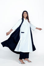 Side Placket Shirt Co-Ord Set of 3 with Sleeveless Embroidery Jacket