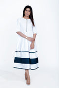 WAIST GATHER PANEL DRESS