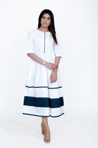 Waist Gather  Panel Dress