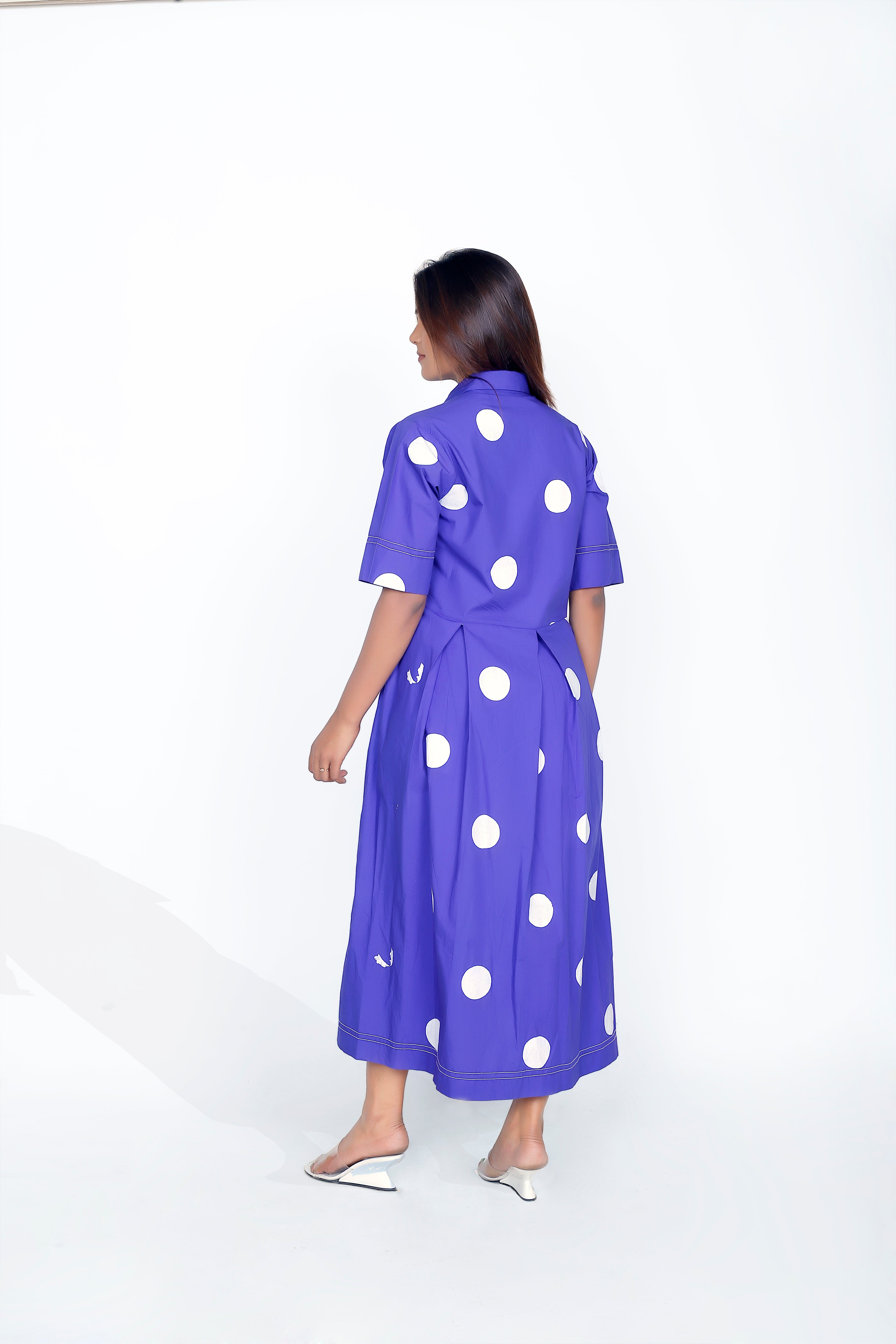 POLKA DOT COLLAR DRESS