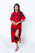 Splash Print Pleated Dress