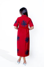 Splash Print Pleated Dress