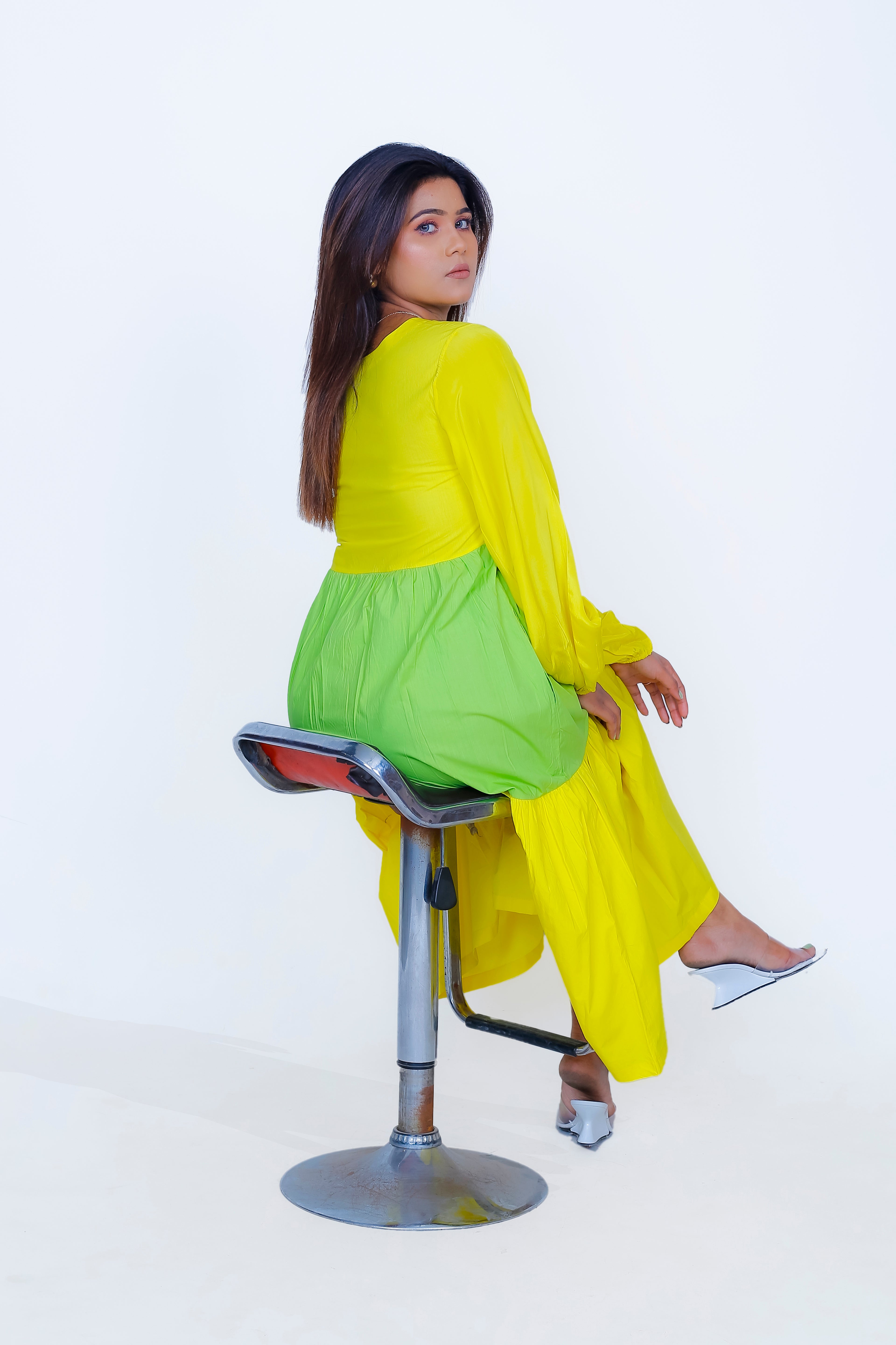 PANEL GATHER DRESS