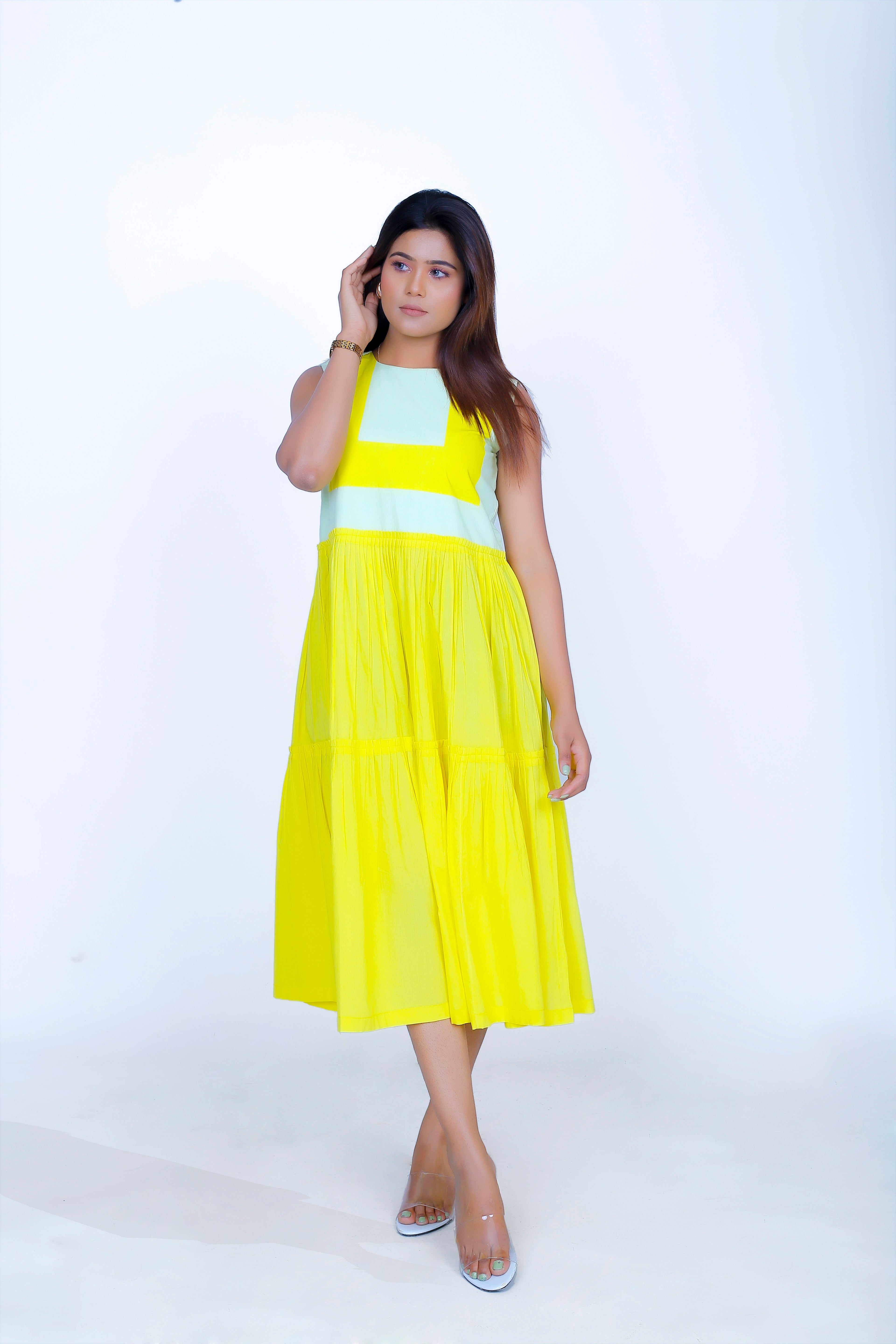 PATCH FLARE DRESS