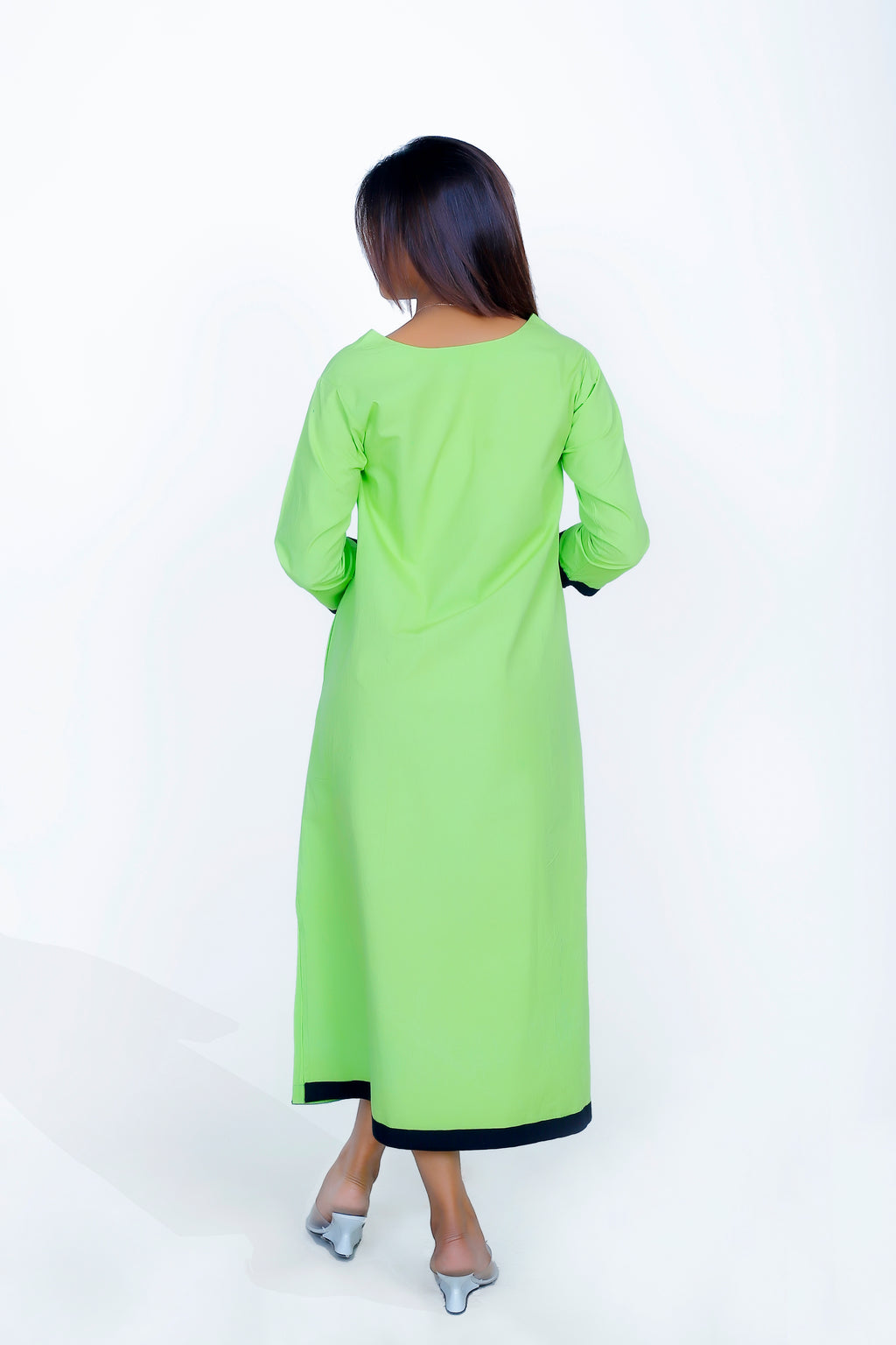 FRONT PIPING DRESS