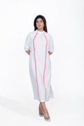 TURTLE NECK GATHER DRESS