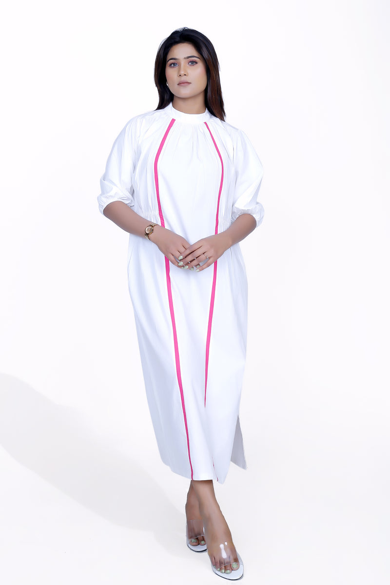 Turtle Neck Gather Dress