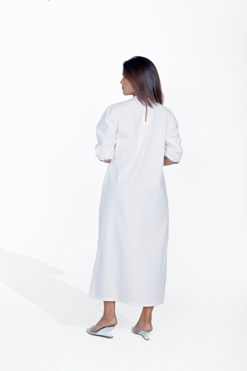 Turtle Neck Gather Dress