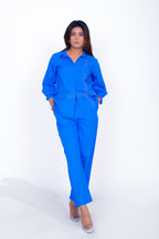 Flap Pocket Embroidered Shirt Co-ord Set