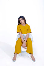 Front Placket Waist Gather Top Co-ord Set