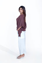 Short V-Neck Top With Front Stripe Pant Co-Ord Set